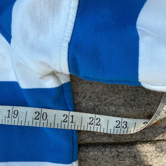 Anthropologie Maeve Blue/White French Terry Sweatshirt Size Medium - Picture 8 of 16